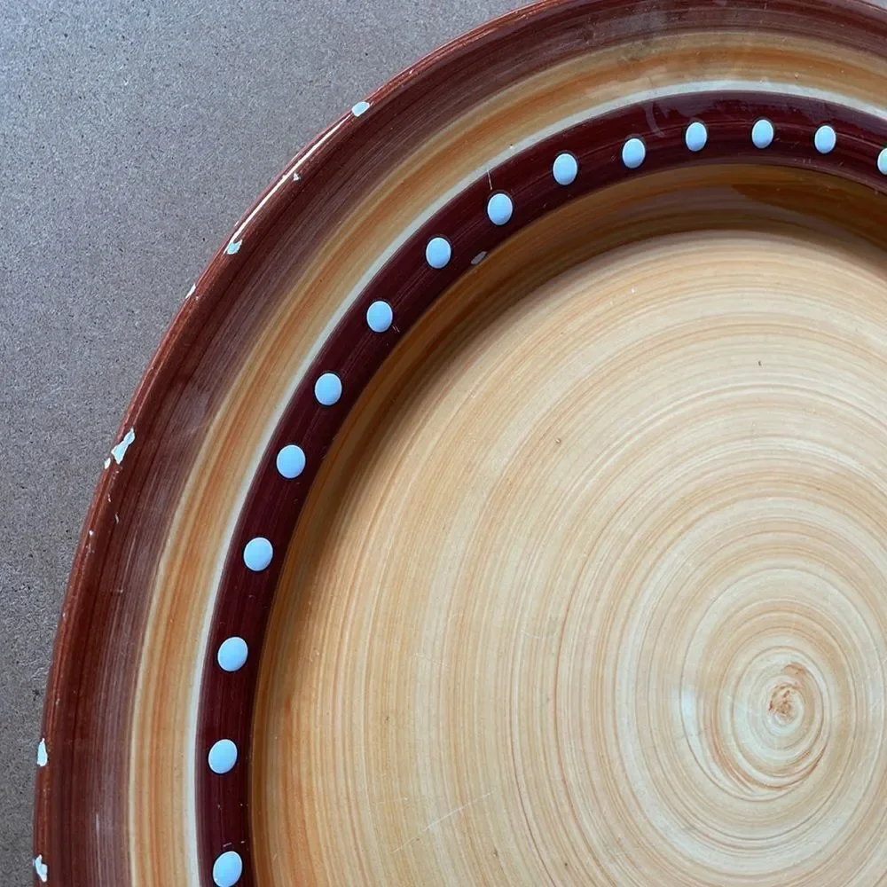 Pier One Hand Painted Large Circular Serving Dish (Made in Italy)